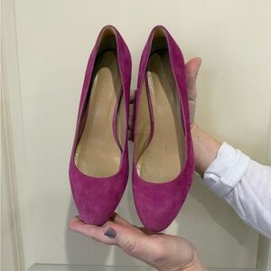 Talbots Vibrant Pink Suede Heels